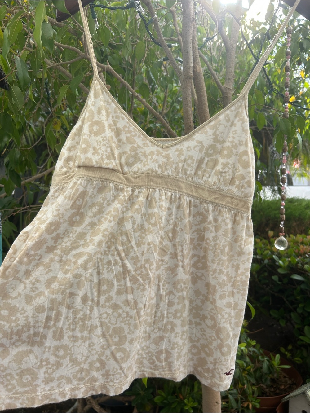 Hollister Y2K vintage babydoll tank w/ empire waist & adjustable straps